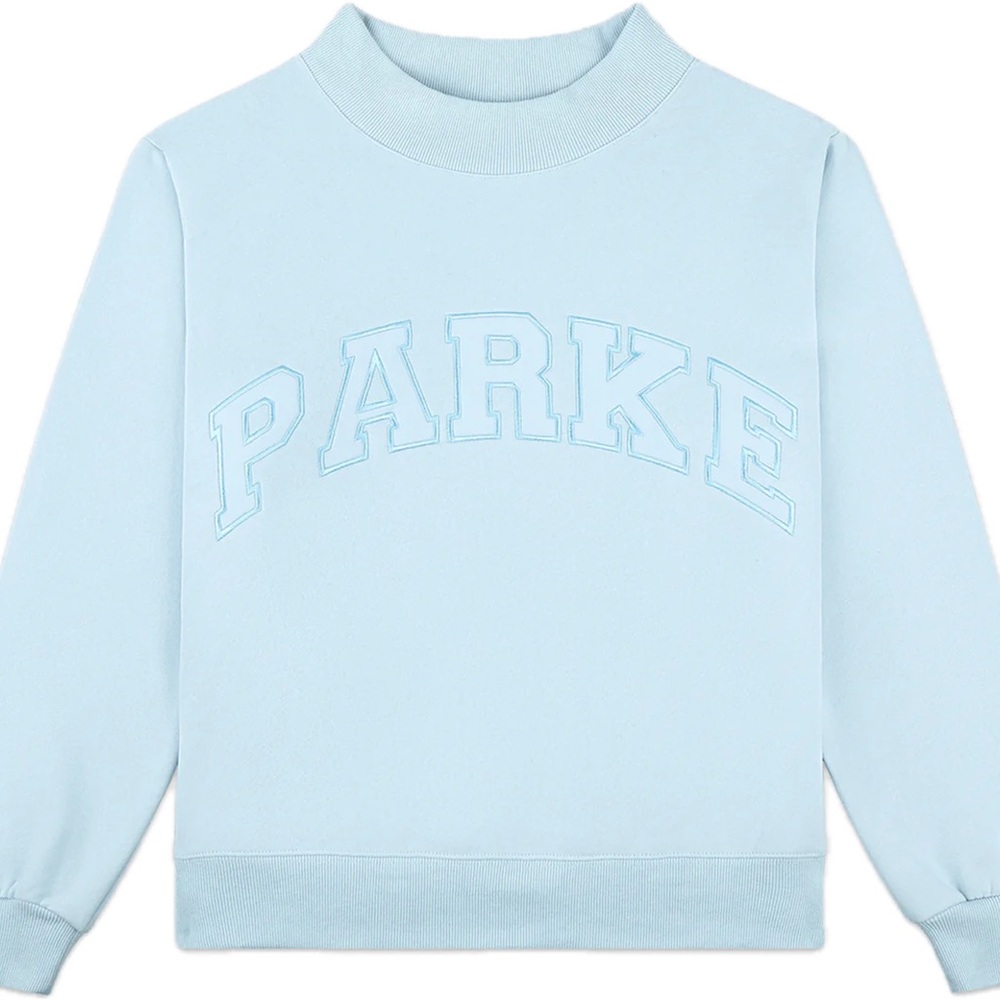 PARKE ice blue mockneck